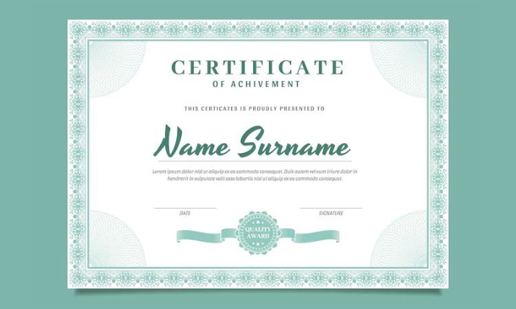 Certificate Paper